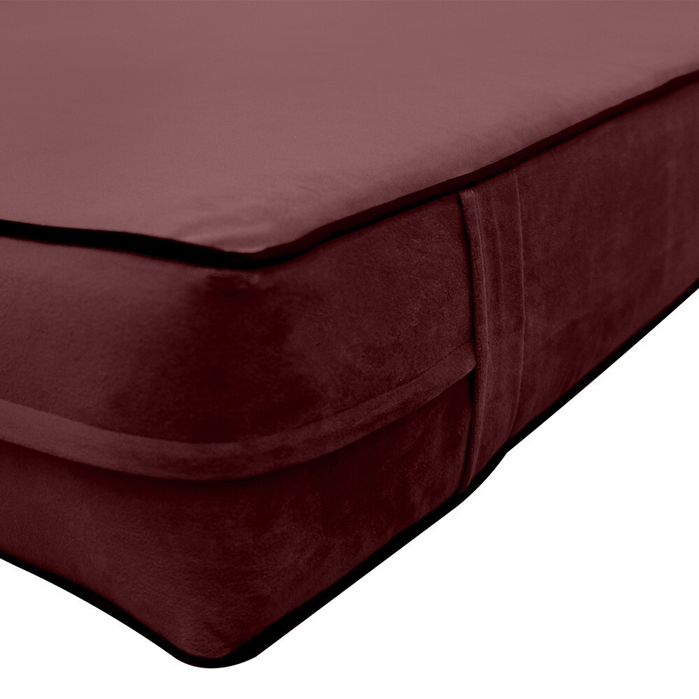 Contrast Pipe 6″ Twin-XL 80x39x6 Velvet Indoor Daybed Mattress COVER ONLY-AD368