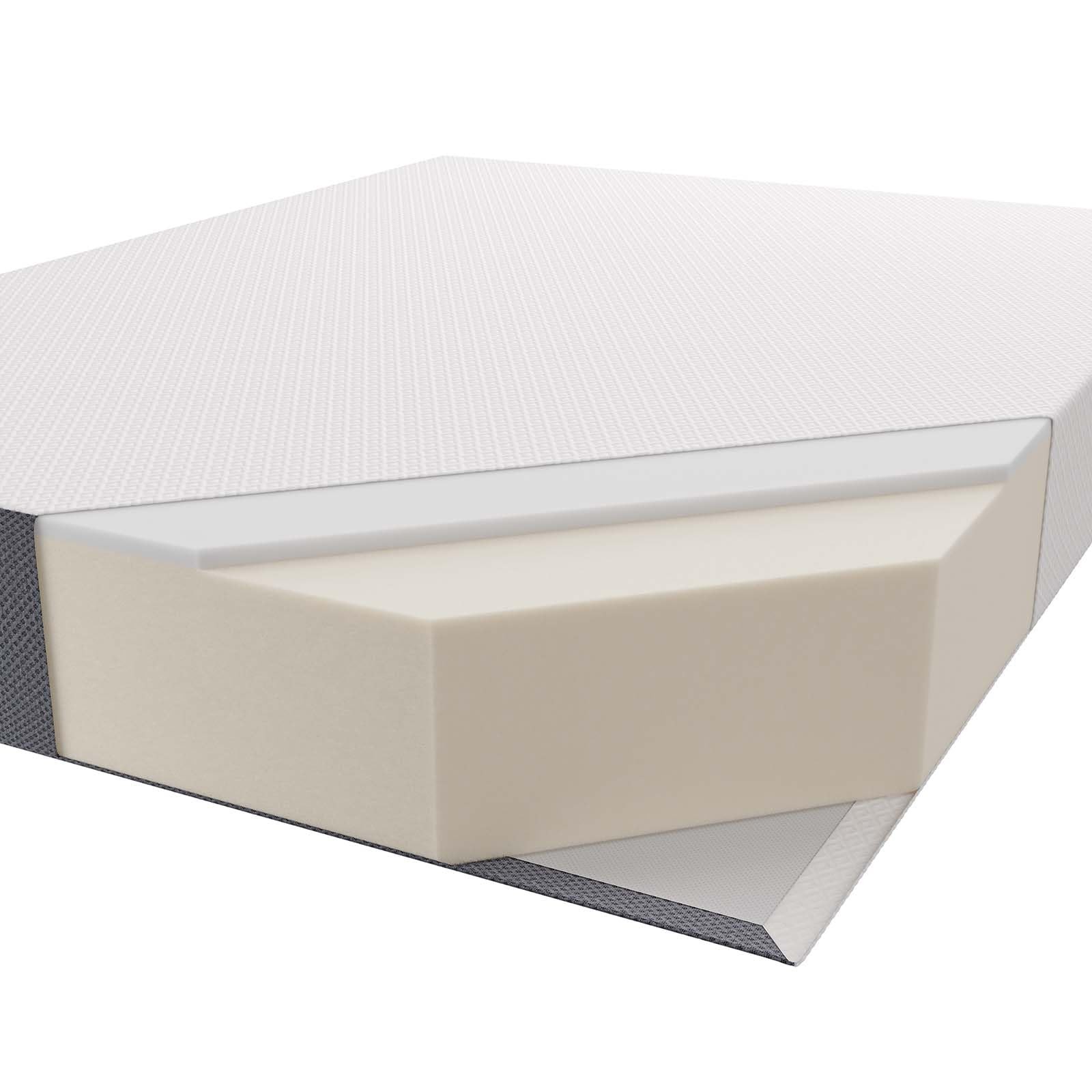 Modway Mila 10″ Full Modern Style Memory Foam Mattress in Gray Finish