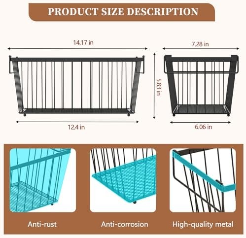 6-Pack Stackable Leak-Proof Freezer Organizer Bins for Small Chest Freezer