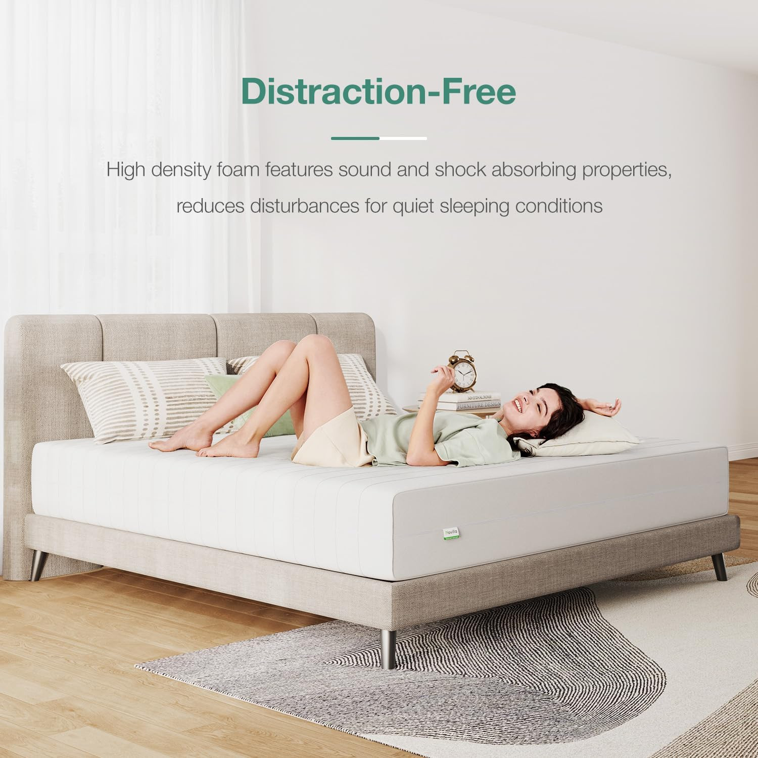 Cozy 12″ King Foam Mattress, Medium Plush, Pressure Relief, Reversible Design