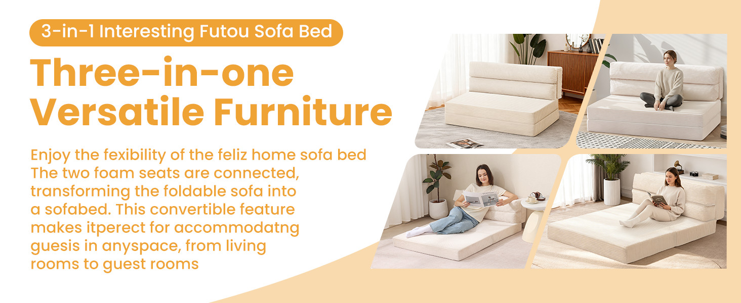 Folding Mattr Twin, Convertible Sofa Bed Foldable Futon Mattr with