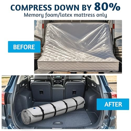 Vacuum Mattress Bag for Memory Foam and Latex – Sealed for Easy Full/ Queen