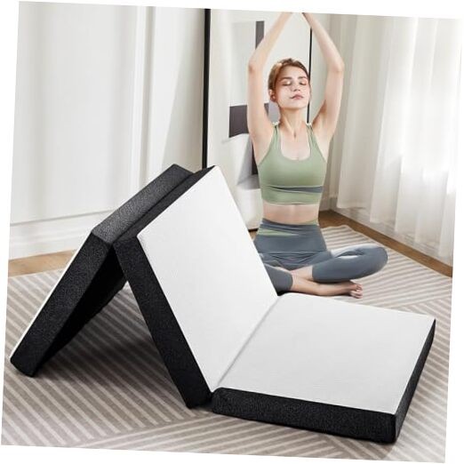 Tri-Fold Twin Memory Foam Pads, 3 inch Folding Twin (U.S. Standard) 3″ White