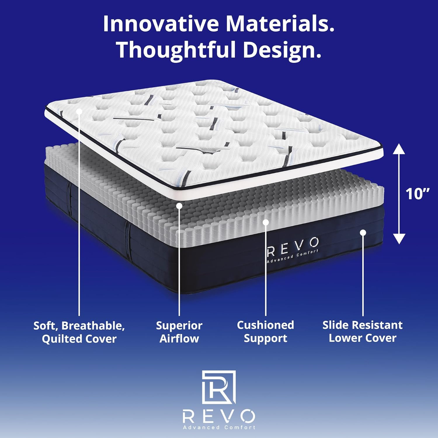 Sleep 10″ Cooling Hybrid Mattress – Gel Memory Foam & Innerspring Support