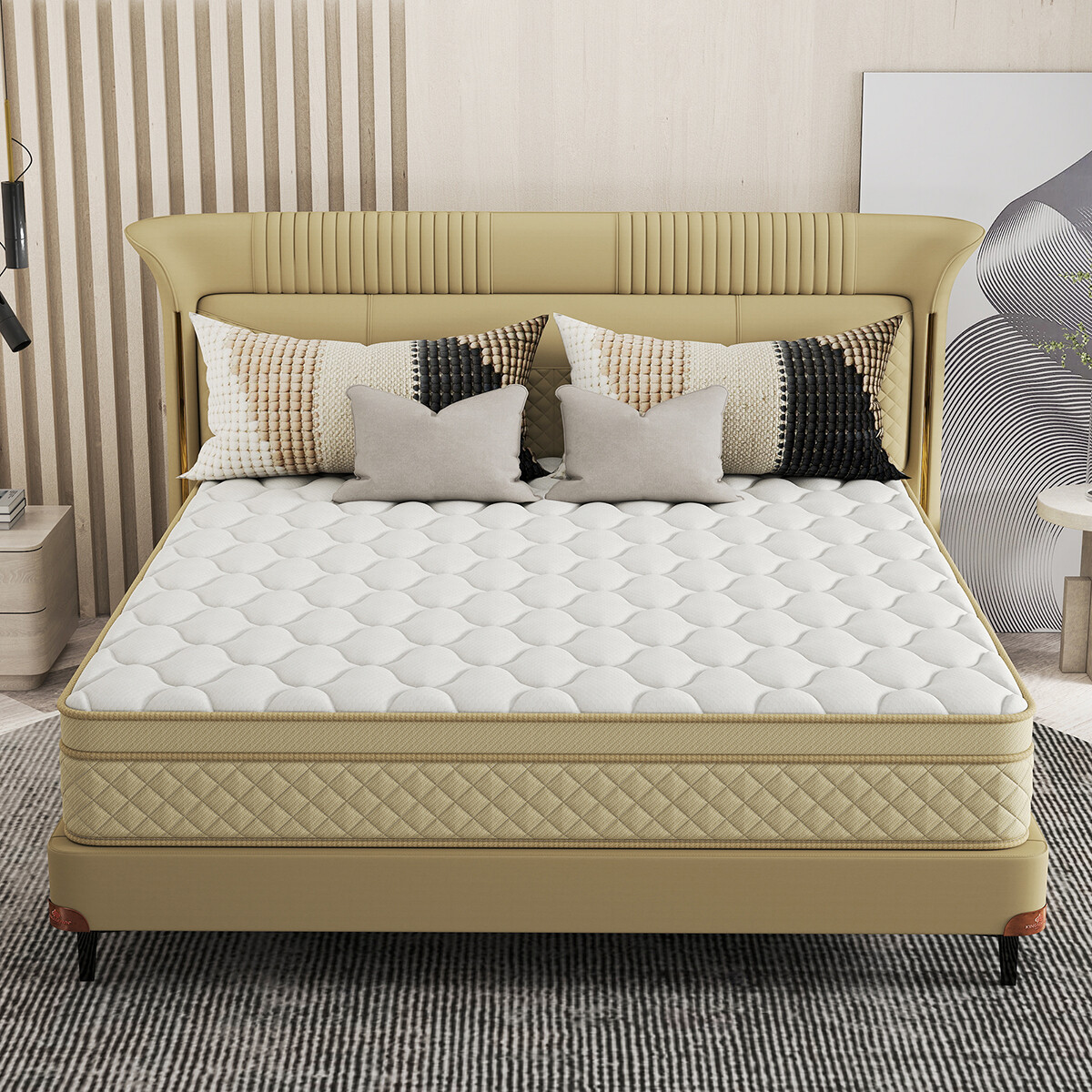 12″ 14″ Mattress Twin Full Queen King Gel Memory Foam Pocket Spring Bed In A Box