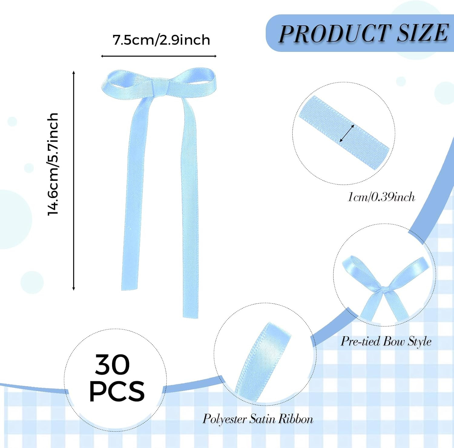 30 Pack Bow Cake Toppers Light Blue Ribbons Bows for Cake Coquette Themed Bow Cu