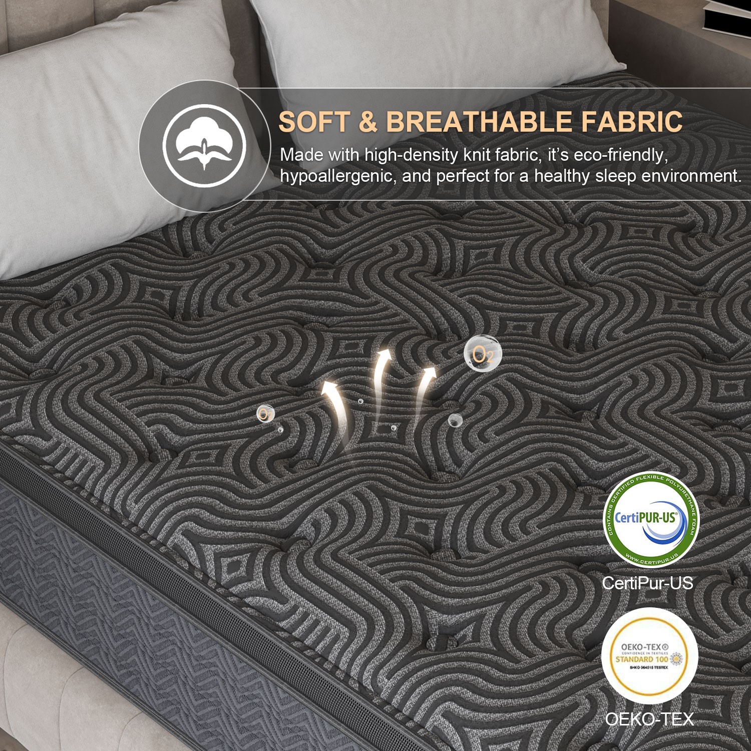 9″12″14″ Twin Full Queen King Size Mattress in a Box Hybrid Spring Memory Foam