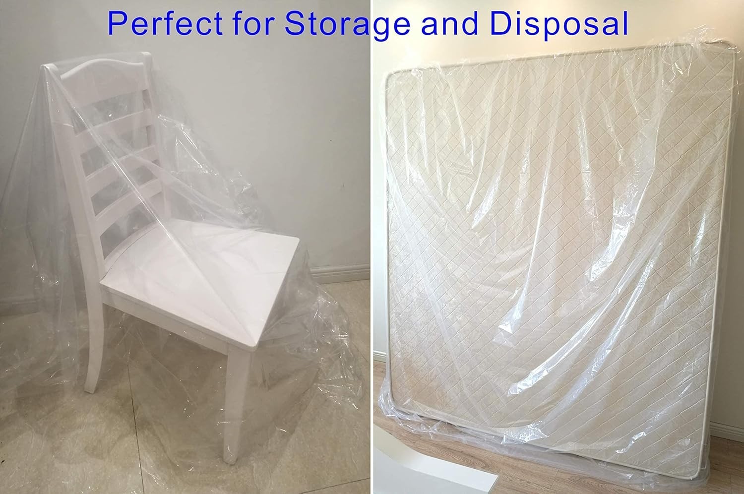 Clear Mattress Bag for Moving & Storage – Queen/King Size, Lightweight 1 Pack