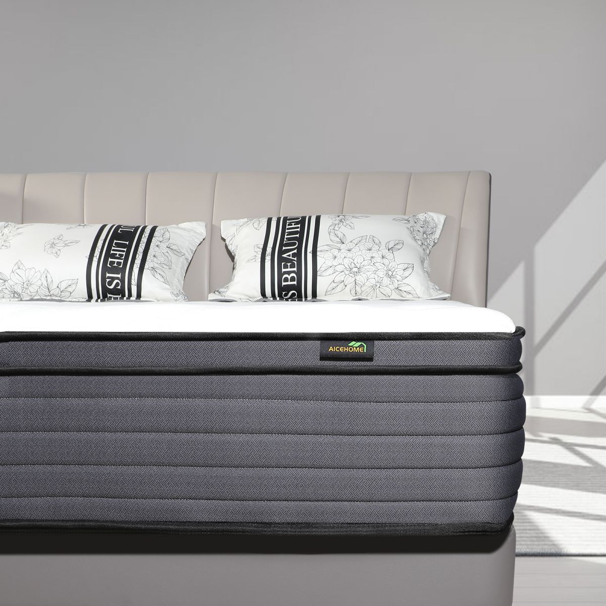 AICEHOME 10/12/14 Inch Luxury Mattress Twin Full Queen King Mattresses 7 Zone