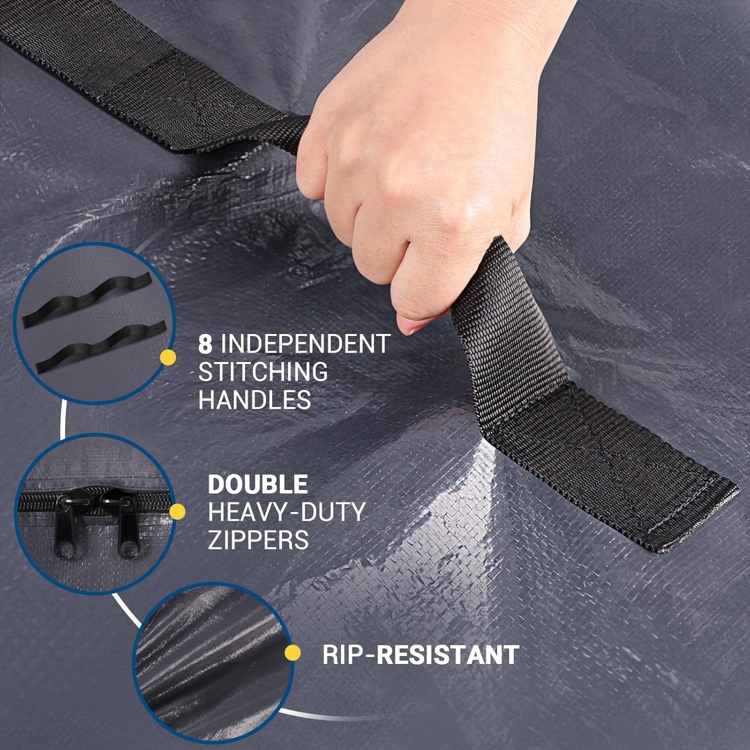 Heavy-Duty California King Mattress Bag – Waterproof & Reusable with 8 Handles
