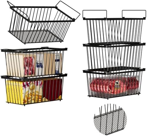 6-Pack Stackable Leak-Proof Freezer Organizer Bins for Small Chest Freezer