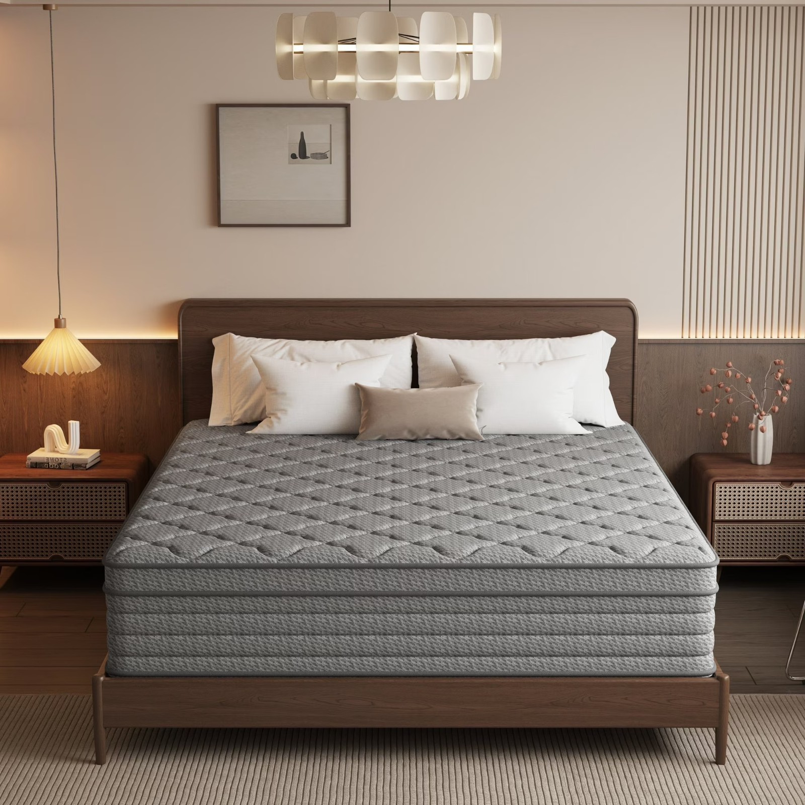 12″King Gel Memory Foam Mattress Edge Support Individually Wrapped Bed In a Box