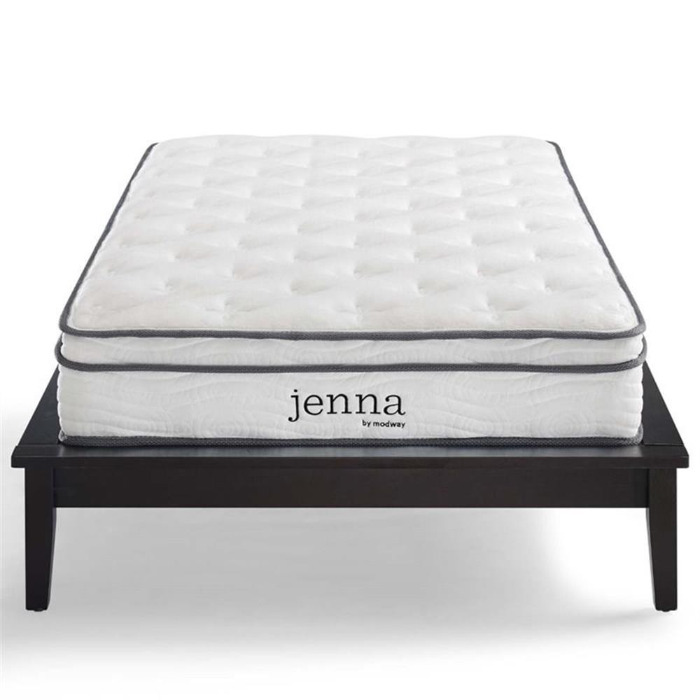 Modway Jenna 8″ Modern Innerspring and Foam Narrow Twin Mattress in White
