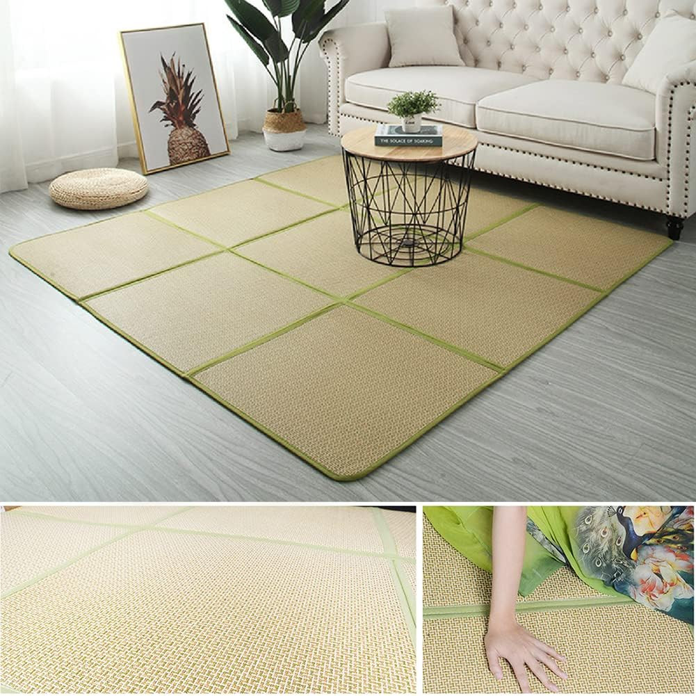 71” Green Igusa Tatami Mat – Non-Slip Breathable Memory Foam Mattress