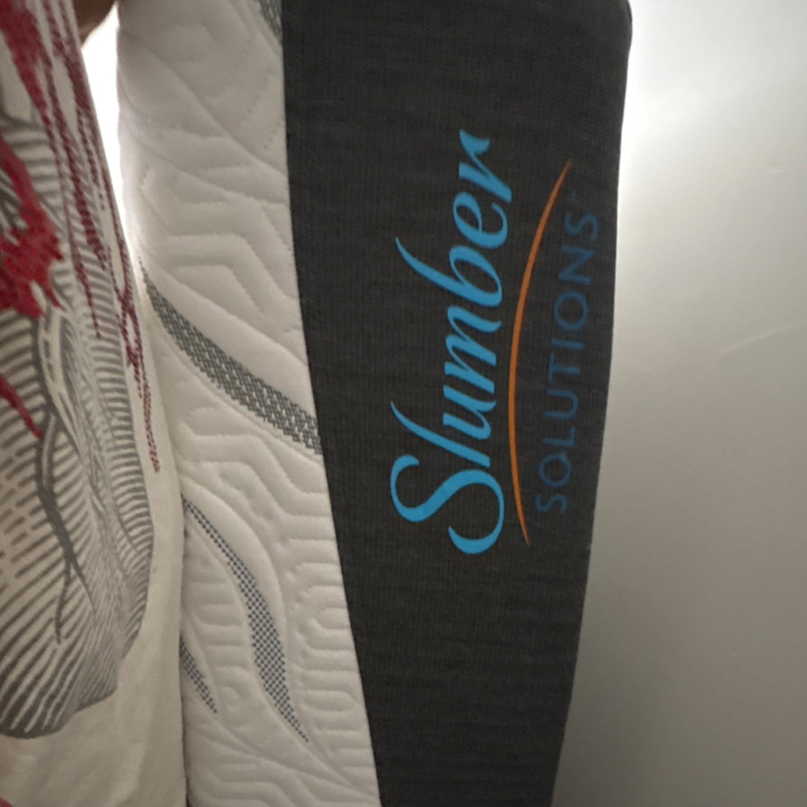 Slumber Solutions Memory Foam Wrapped Coil Mattress White Gray Polyester Cover