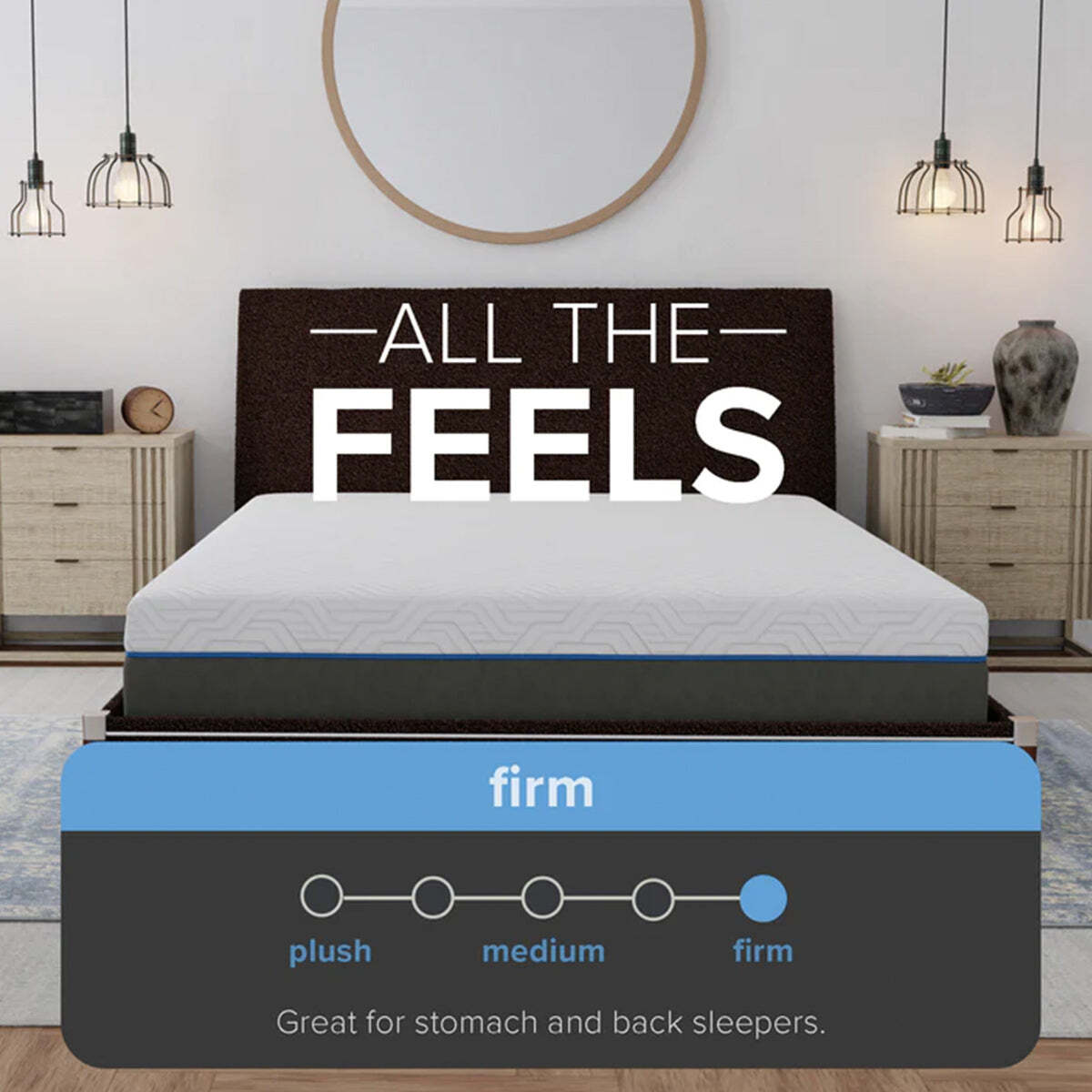 Bedplanet Lavender 12″ Gel Infused Firm Mattress