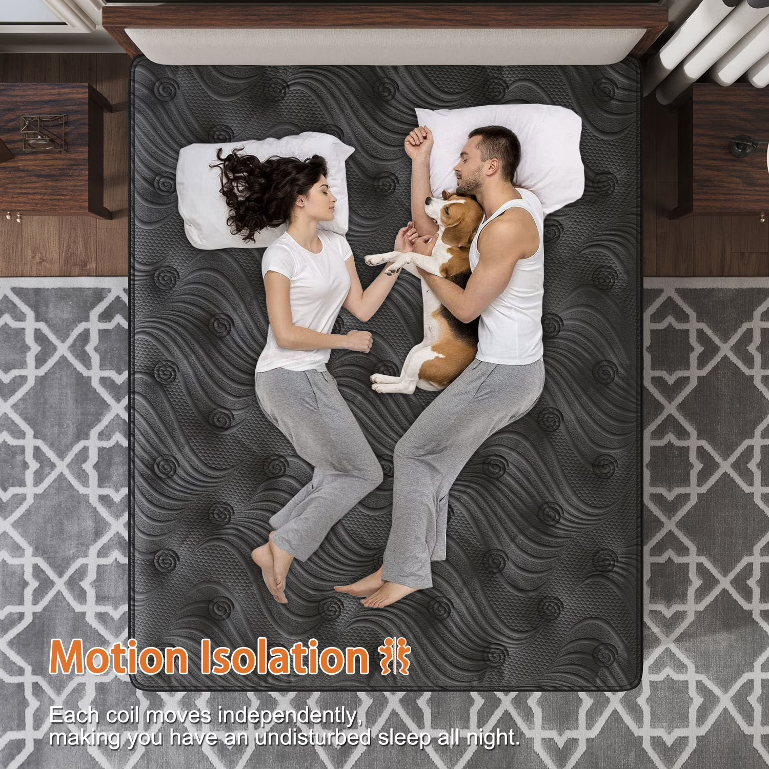 12″ Queen Colchon Gel Memory Foam Hibrido Cama Queen Mattress Hybrid Medium Firm