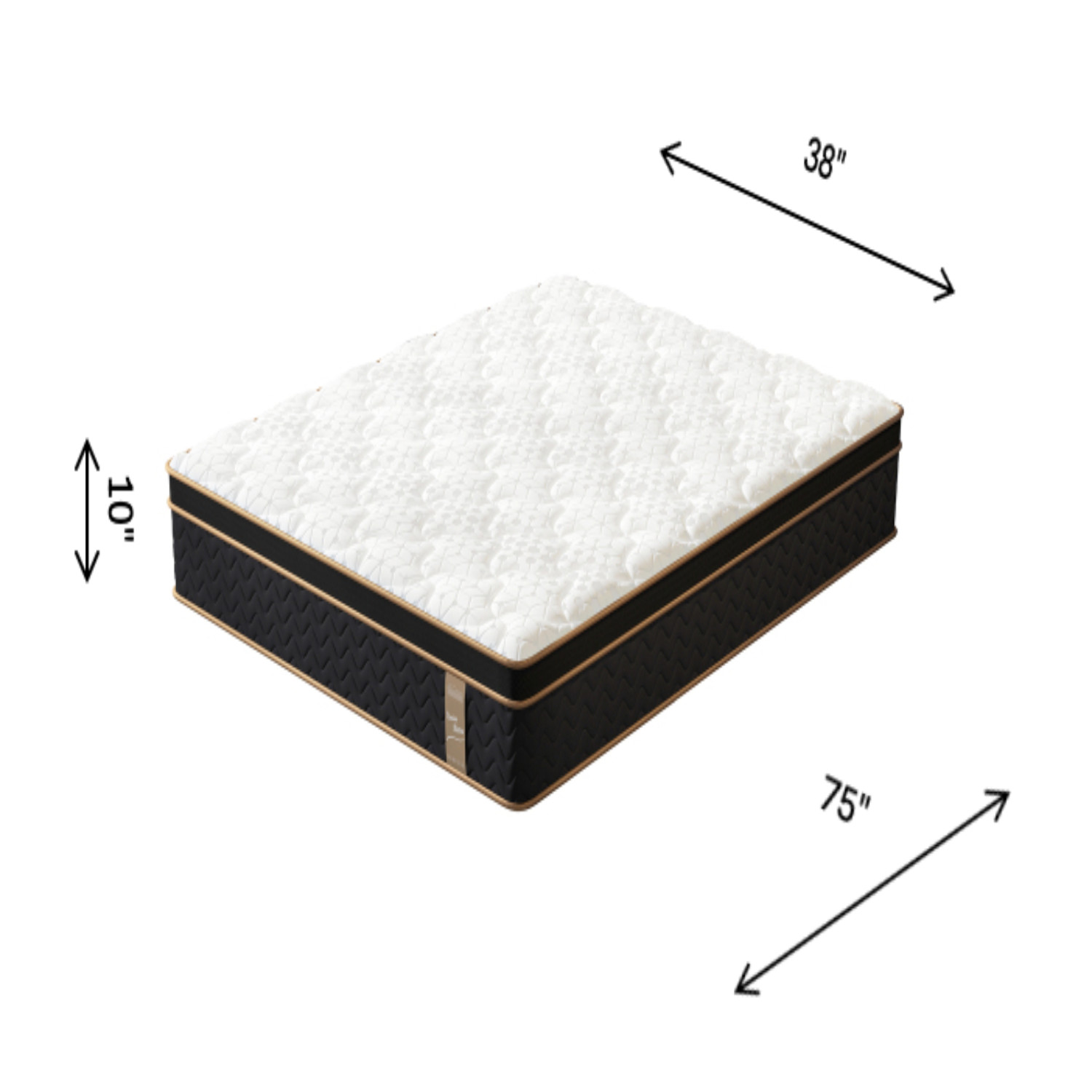 10″ Twin Plush Hybrid Mattresses with Independently Encased Coils