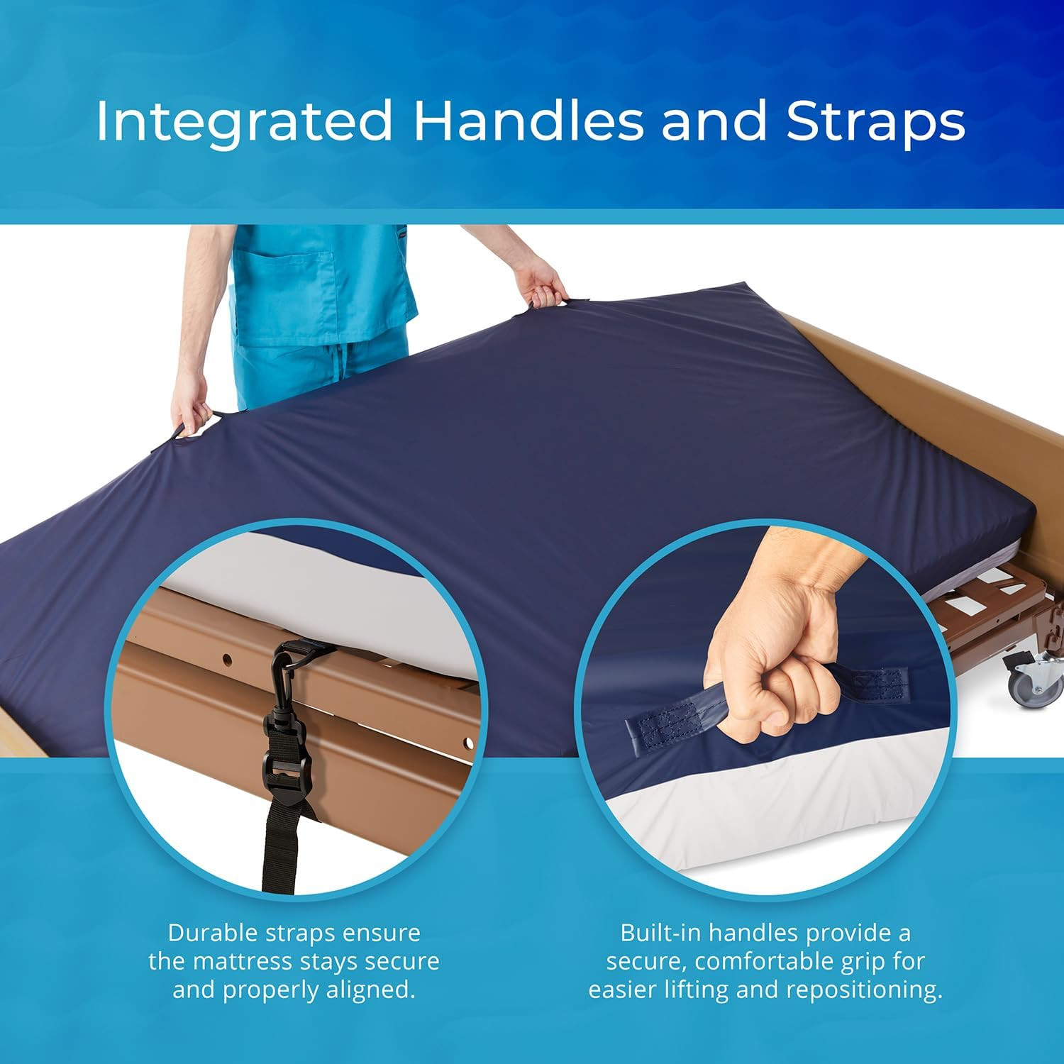 Solace Hospital Bed Mattress, Deep Fortress-Cut Zoned Pressure Relief & Redistri
