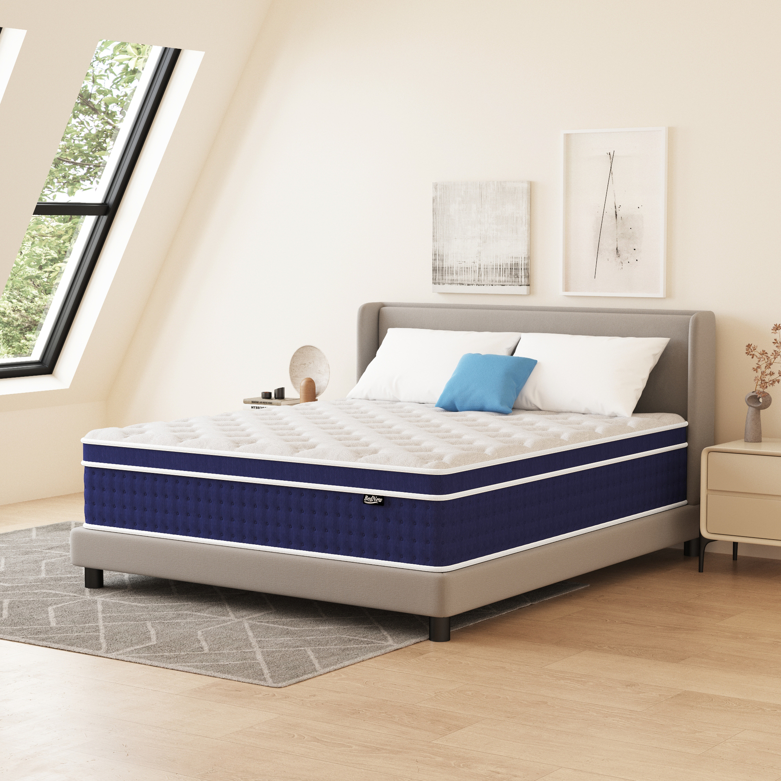 12″ 14 Inch Hybrid Spring Gel Memory Foam Queen Mattress Full King Size in a Box