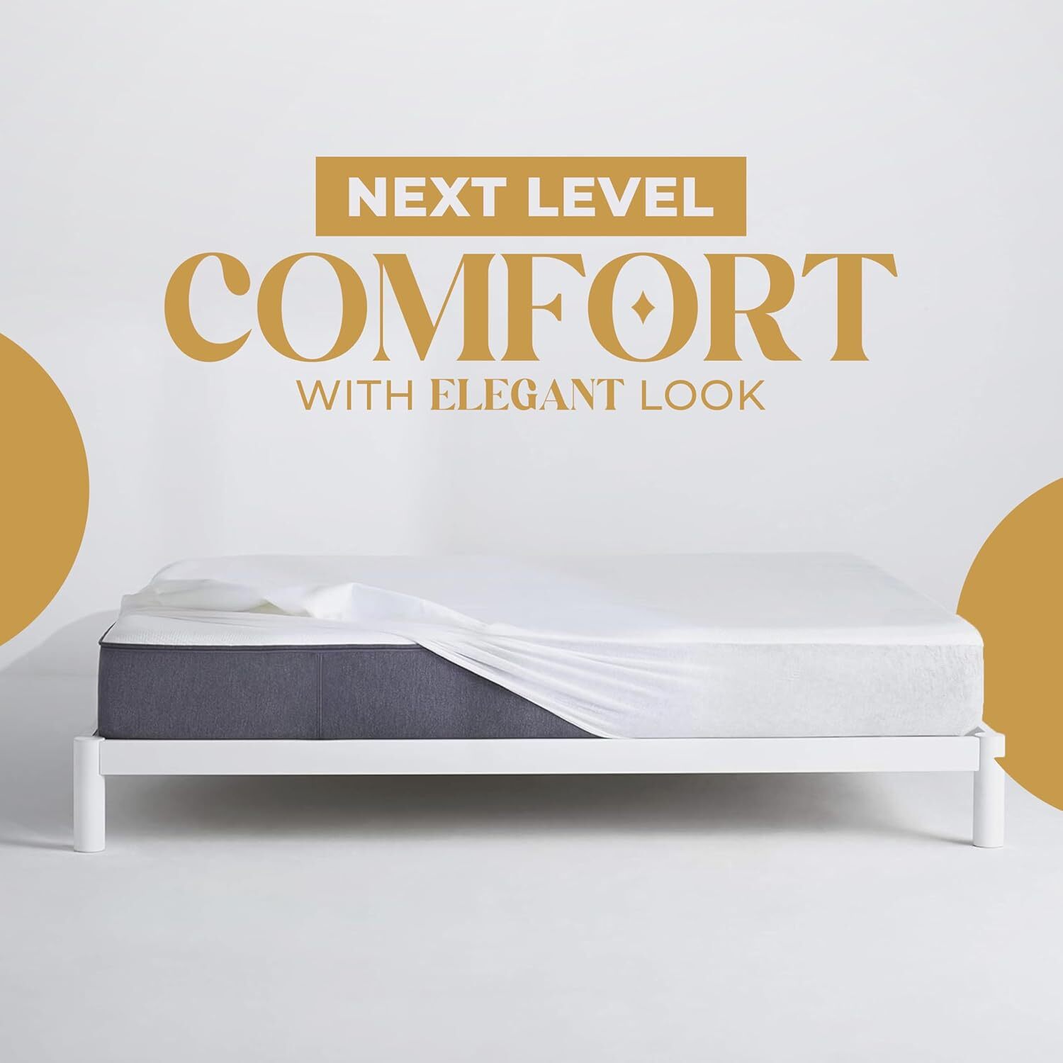 Waterproof Mattress Protector – Deep Pocket Fits 8-21” Twin, White
