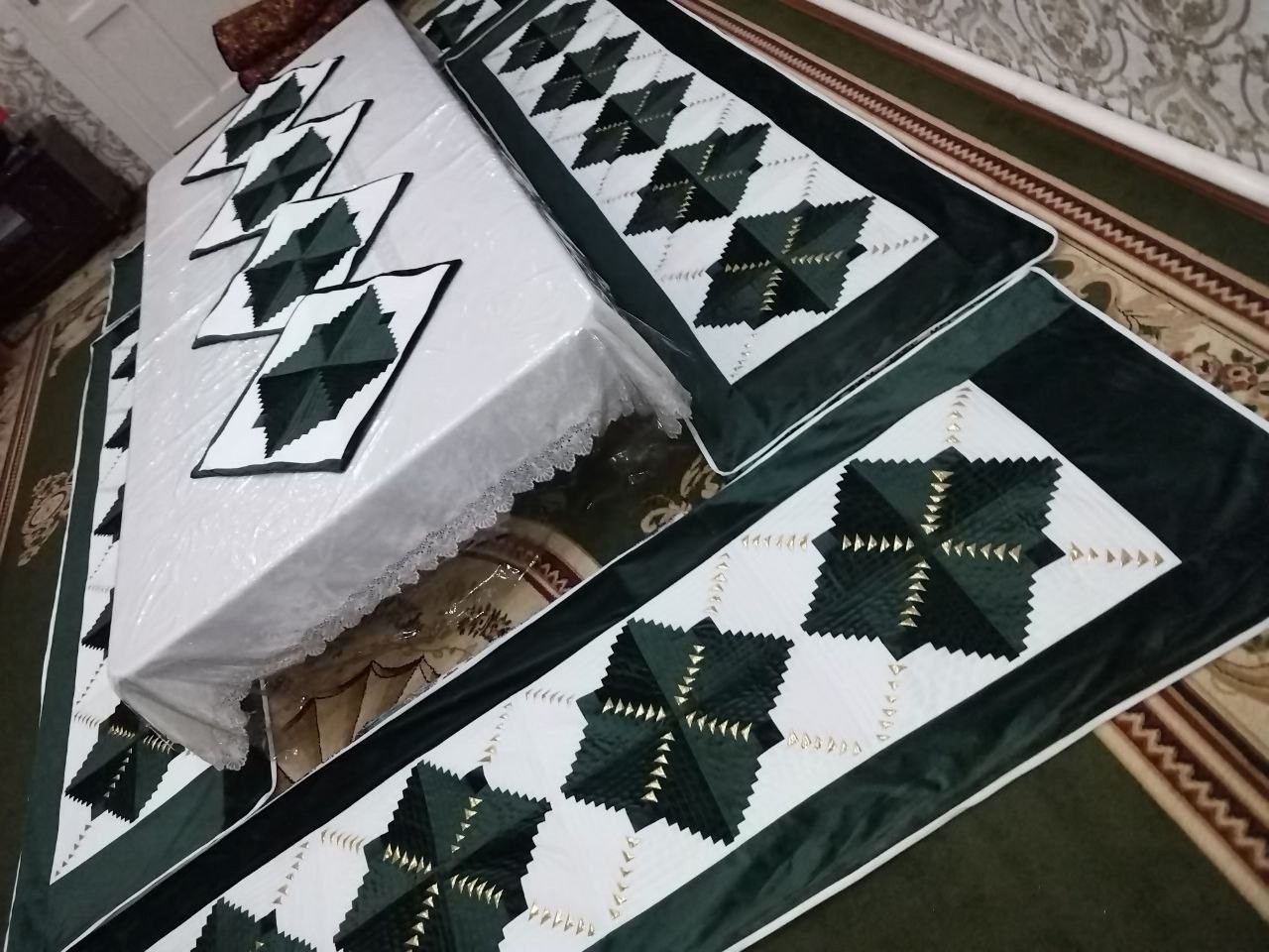 Soft Cotton Mattress Uzbek National Floor Mattress (Kurpacha) with Pillows Home