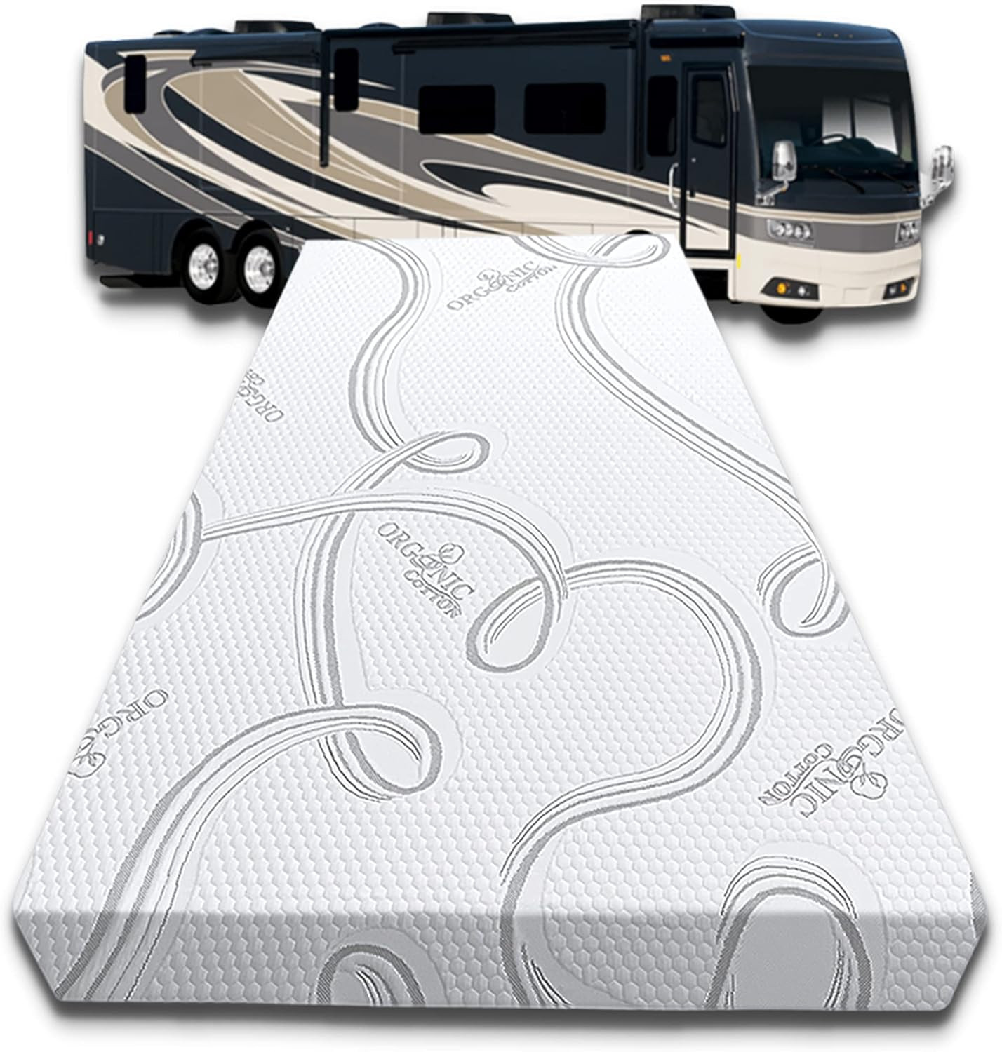 3-Inch Bunk (28″ X 75″) High Density Foam RV Mattress Replacement, Firm, Pressur