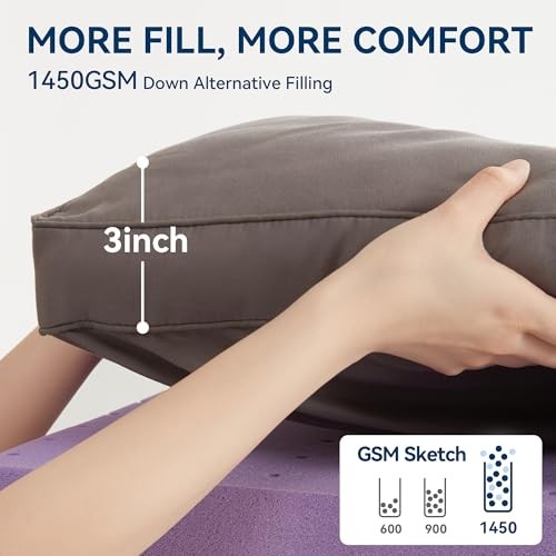 Dual Layer 5 Inch Memory Foam Mattress Topper Size, 2 Inch Gel Queen Dark Gray