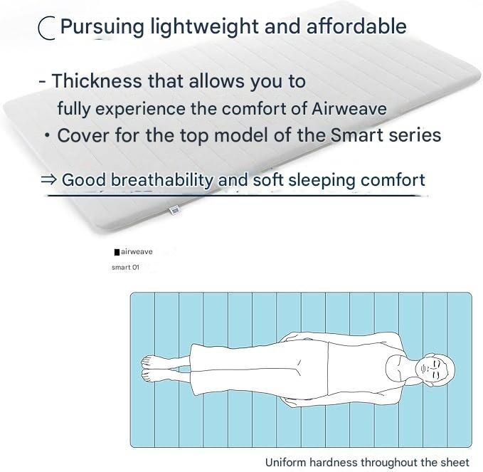 Airweave Mattress Semi-Double Smart 01 1-262021-1 Tri-fold Thin Washable Japan