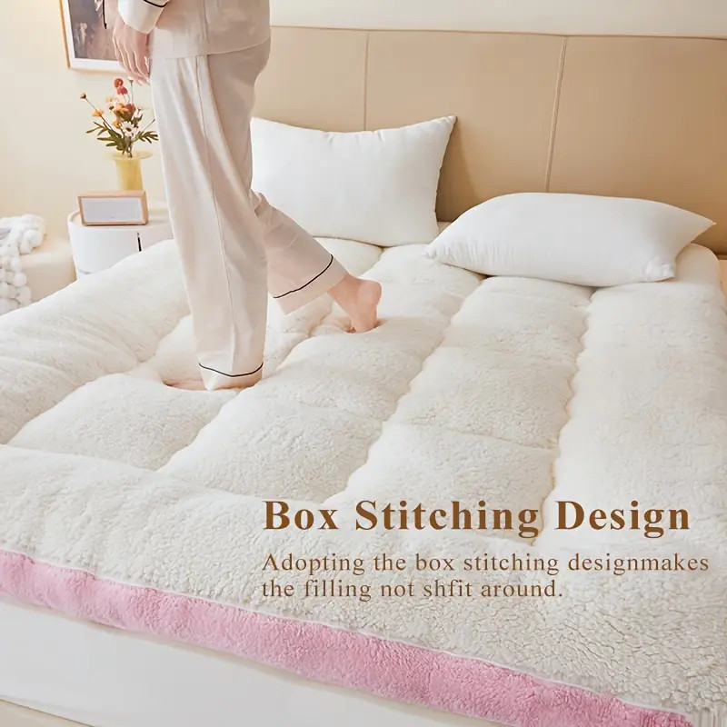 Cozy Sherpa Fleece Futon Mattress Pad – Multi-Use, Machine Washable, All-Season