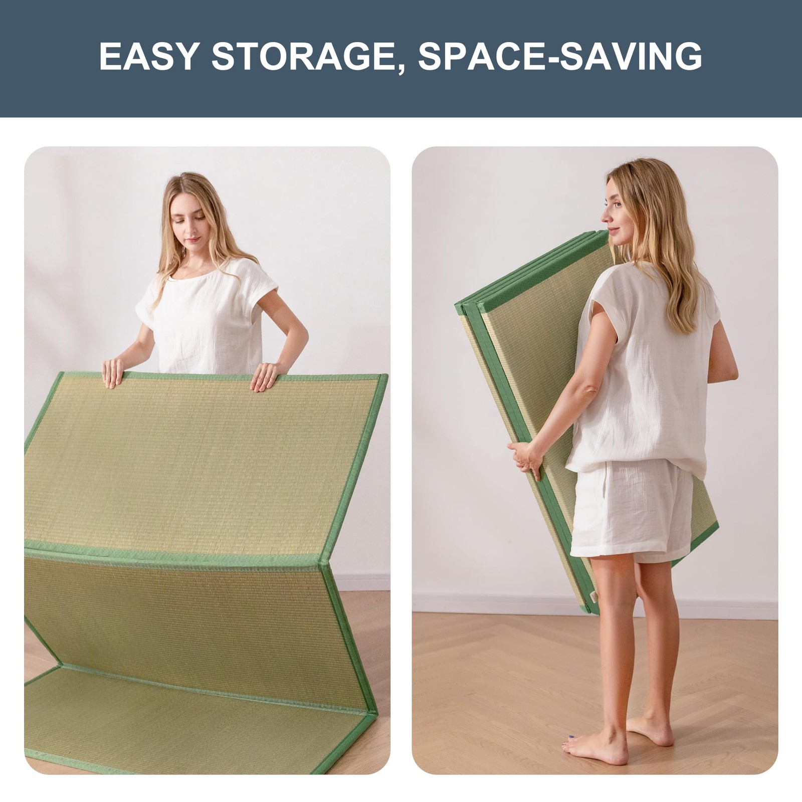 Japanese Tatami Mat 100% Rush Grass Portable Folding Mat Futon Mattress Firm …