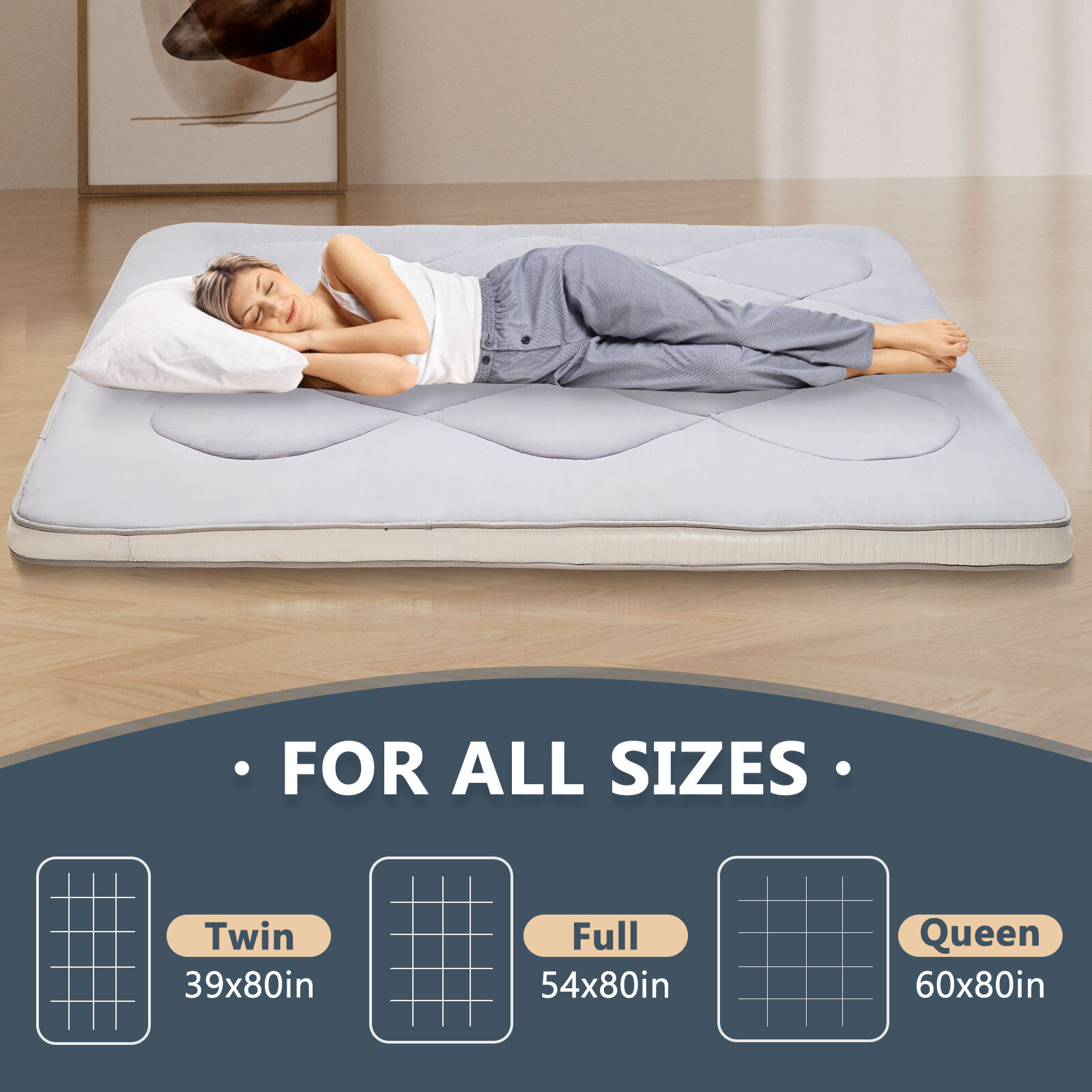NAIZEA Japanese Futon Floor Mattress Floor Mattress Foldable Tatami For Sleeping