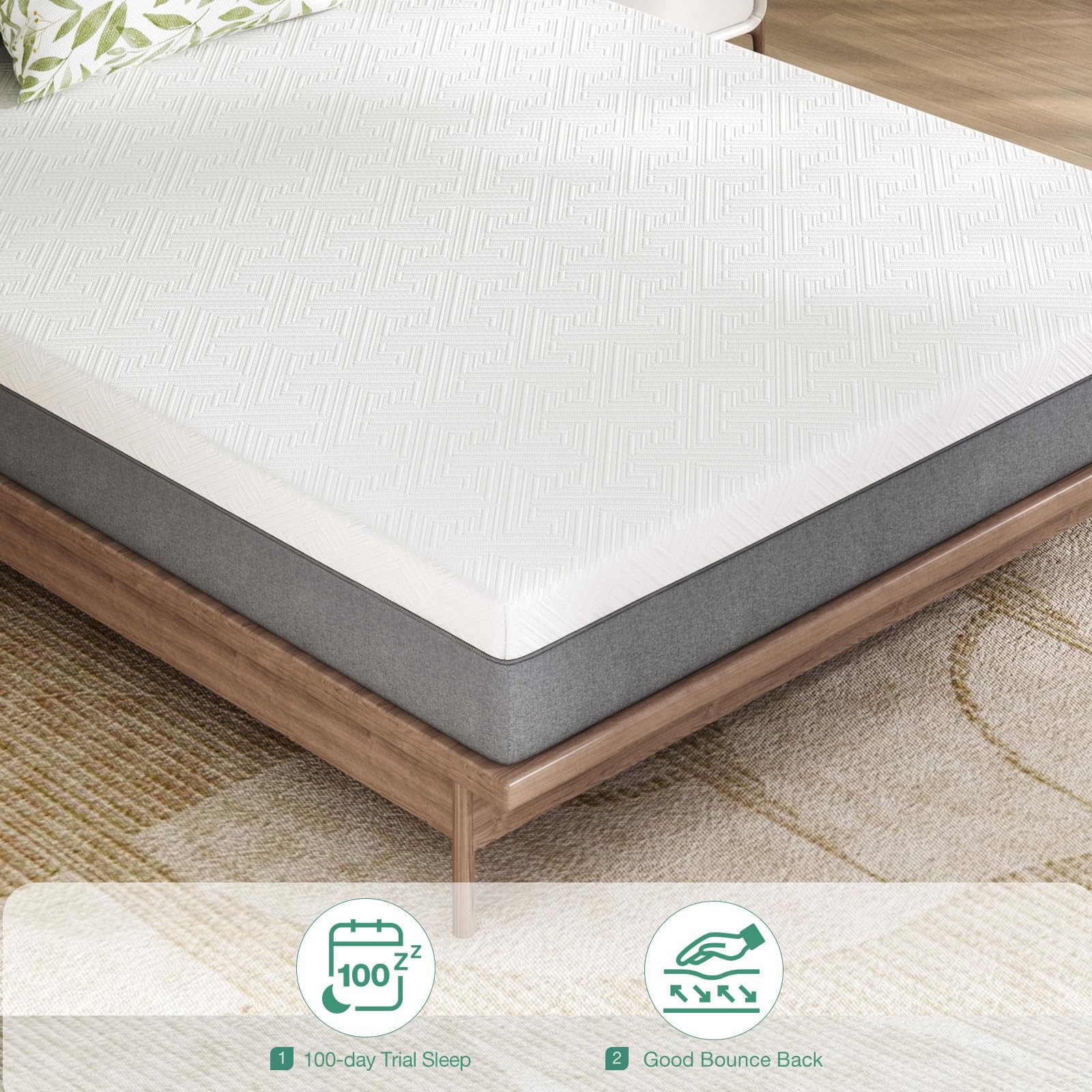 Novilla Twin XL Mattress, 6-Inch Gel Memory Foam Mattress for Cool Sleep & Press