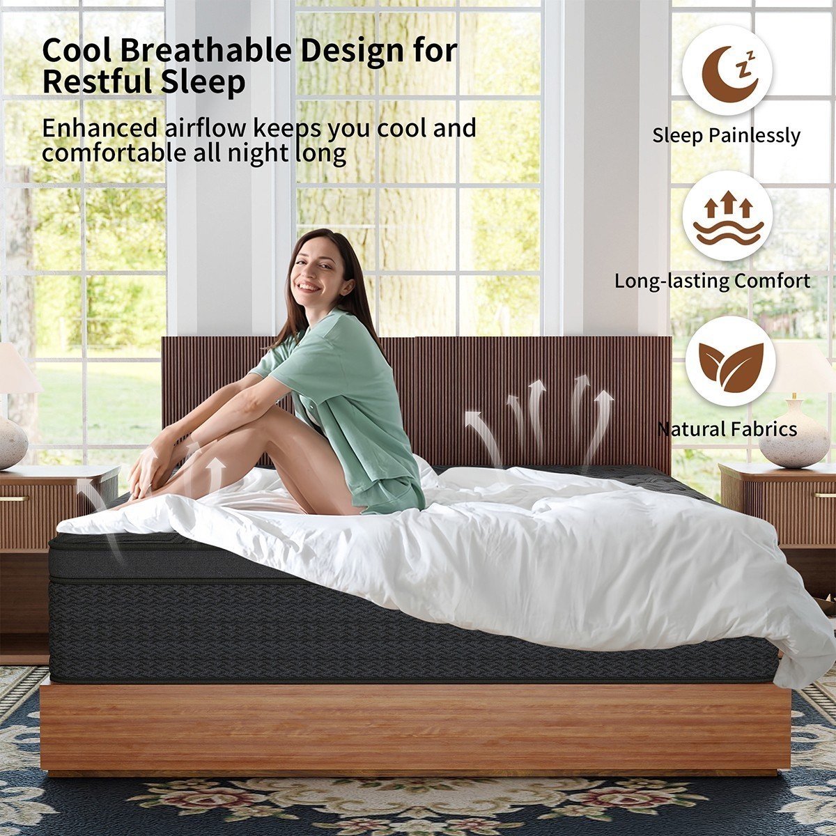 12″/14″ Gel Memory Foam Hybrid Spring Mattress In a Box Twin Full Queen King