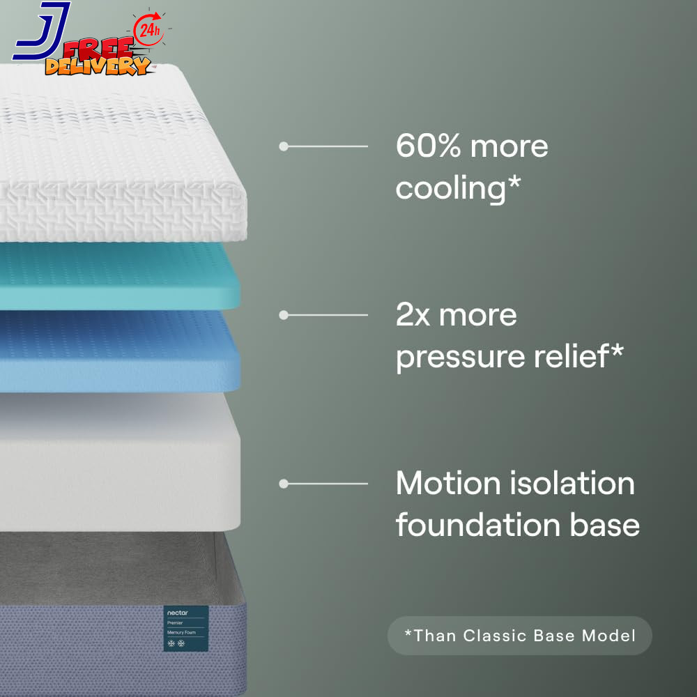 13” King Mattress Medium Firm Memory Foam Cooling Upgrade Back Pain Relief NEW