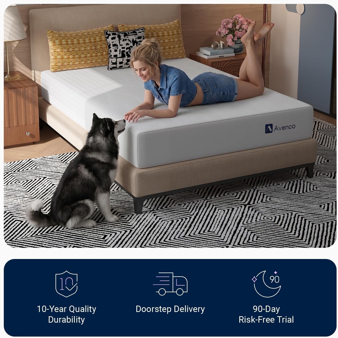 Twin XL Gel Memory Foam Mattress 8 Inch Cool Breathable Open-Cell Foam