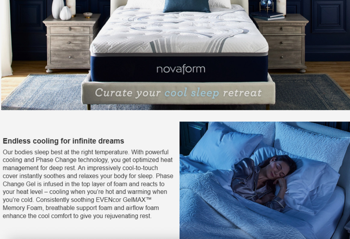 Novaform 14” ComfortGrande Advanced Gel Memory Foam Mattress,Queen