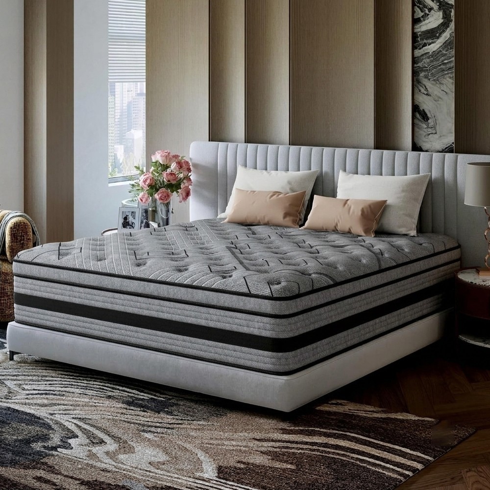 8″10″12″14″ Twin Full Queen King Size Mattress in a Box Hybrid Spring MemoryFoam