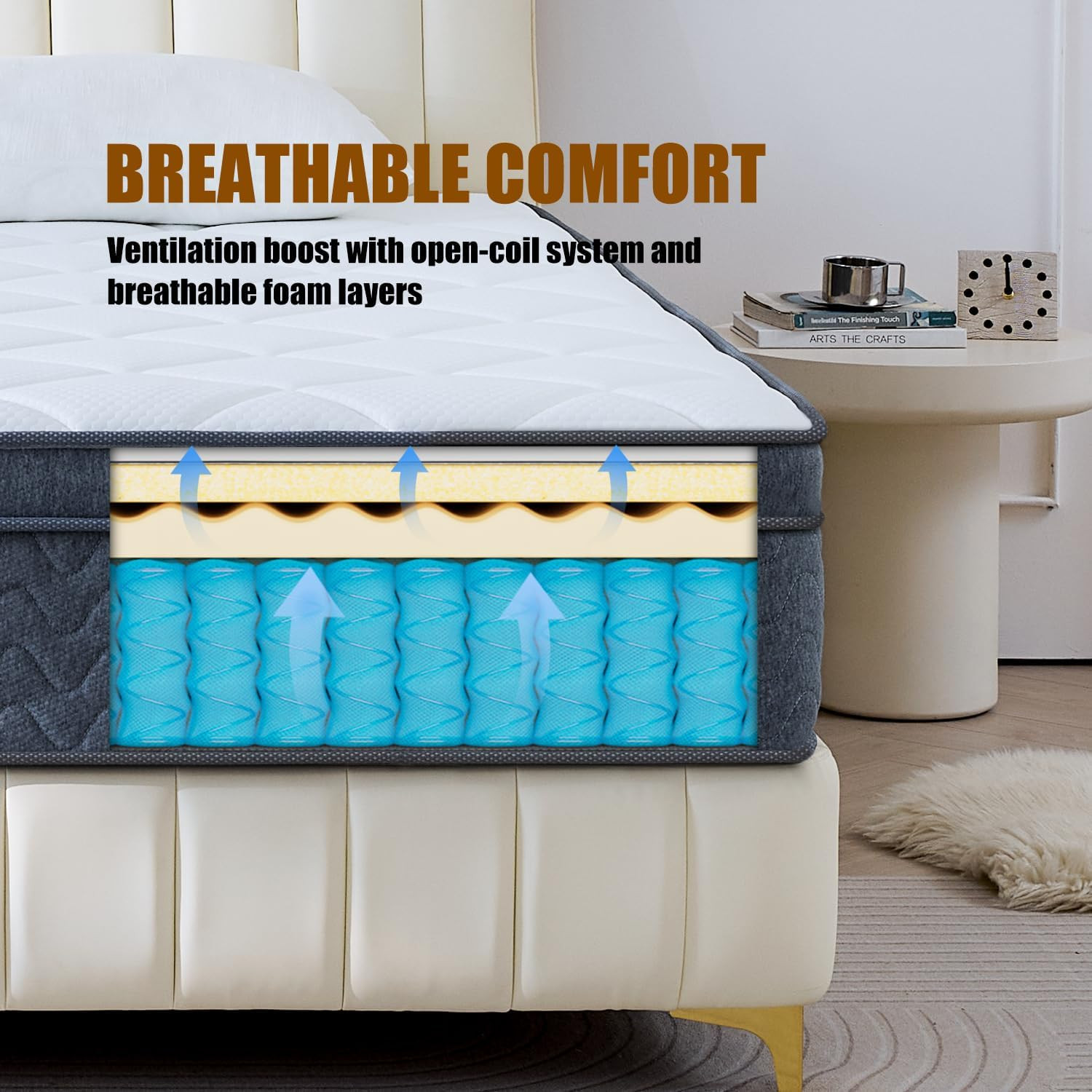 Twin Size Mattress 10 Inch,Twin Mattress in a Box for Cool Sleep Gel Memory Foam