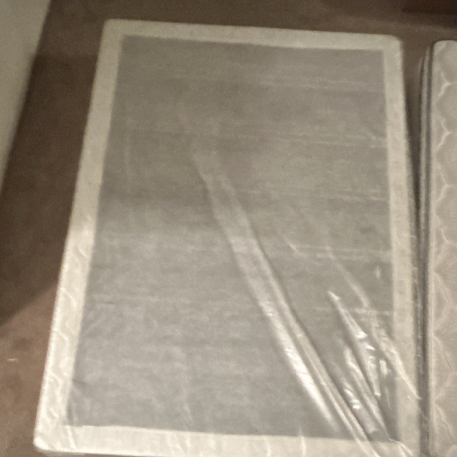 Box Spring and Innerspring Mattress Set of Two White Diamond Pattern