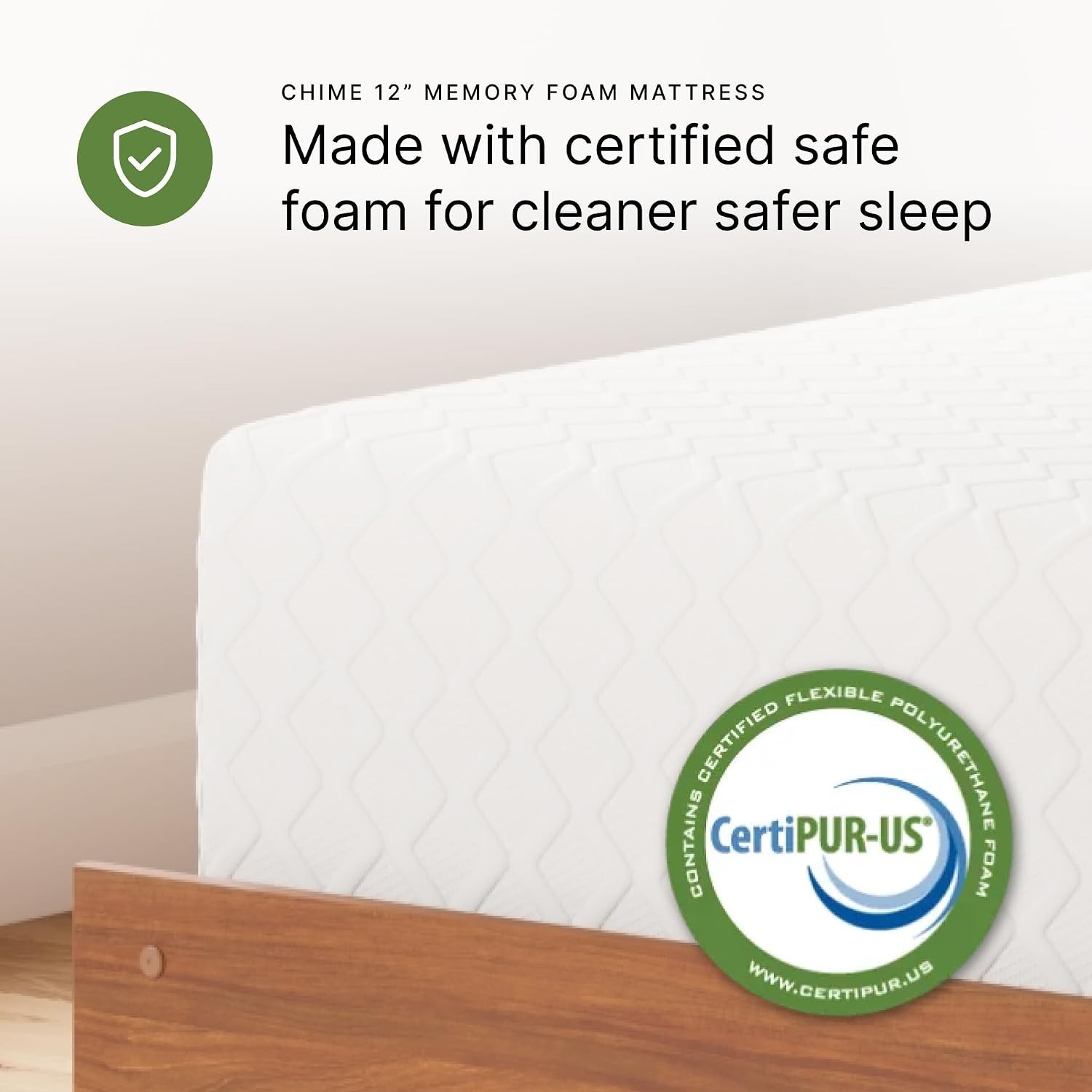 Fiberglass-Free Twin Mattress – 10” Gel Infused Memory Foam for Pressure Relief