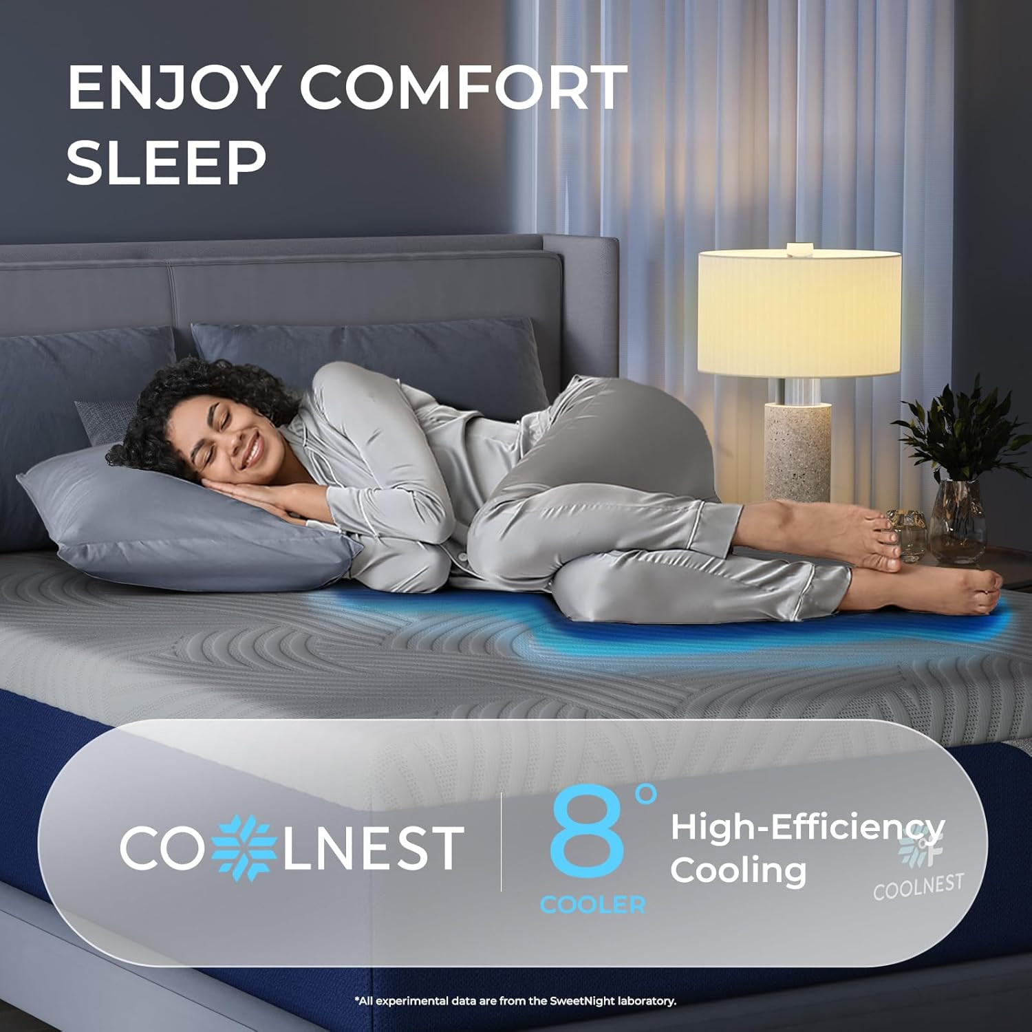 Coolnest 14 Inch King Size Mattress, Cooling King Memory Foam Mattress for Cool