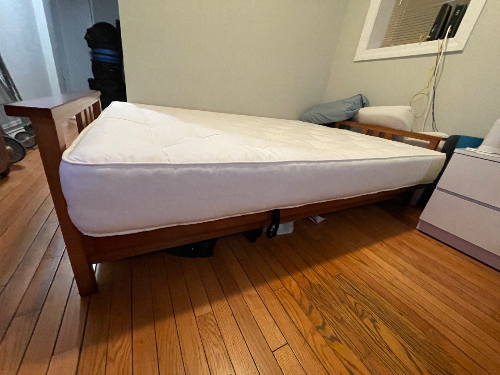 Otis Bed Haley 110 Queen Futon Mattress White Durable Comfort Made in USA