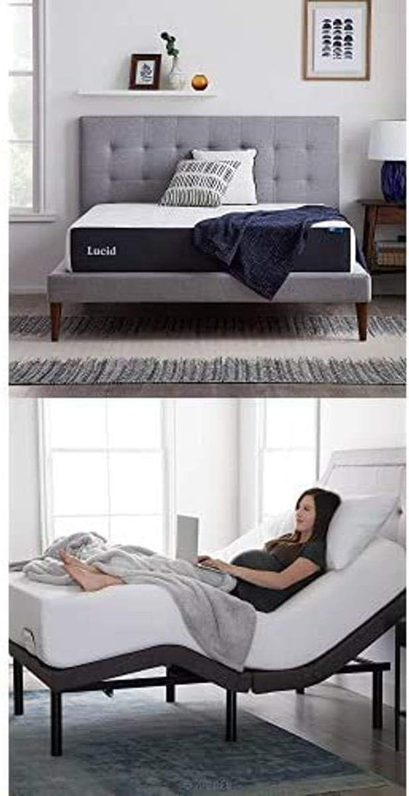 10″ Gel Memory Foam Mattress & L300 Adjustable Base, Split King Set