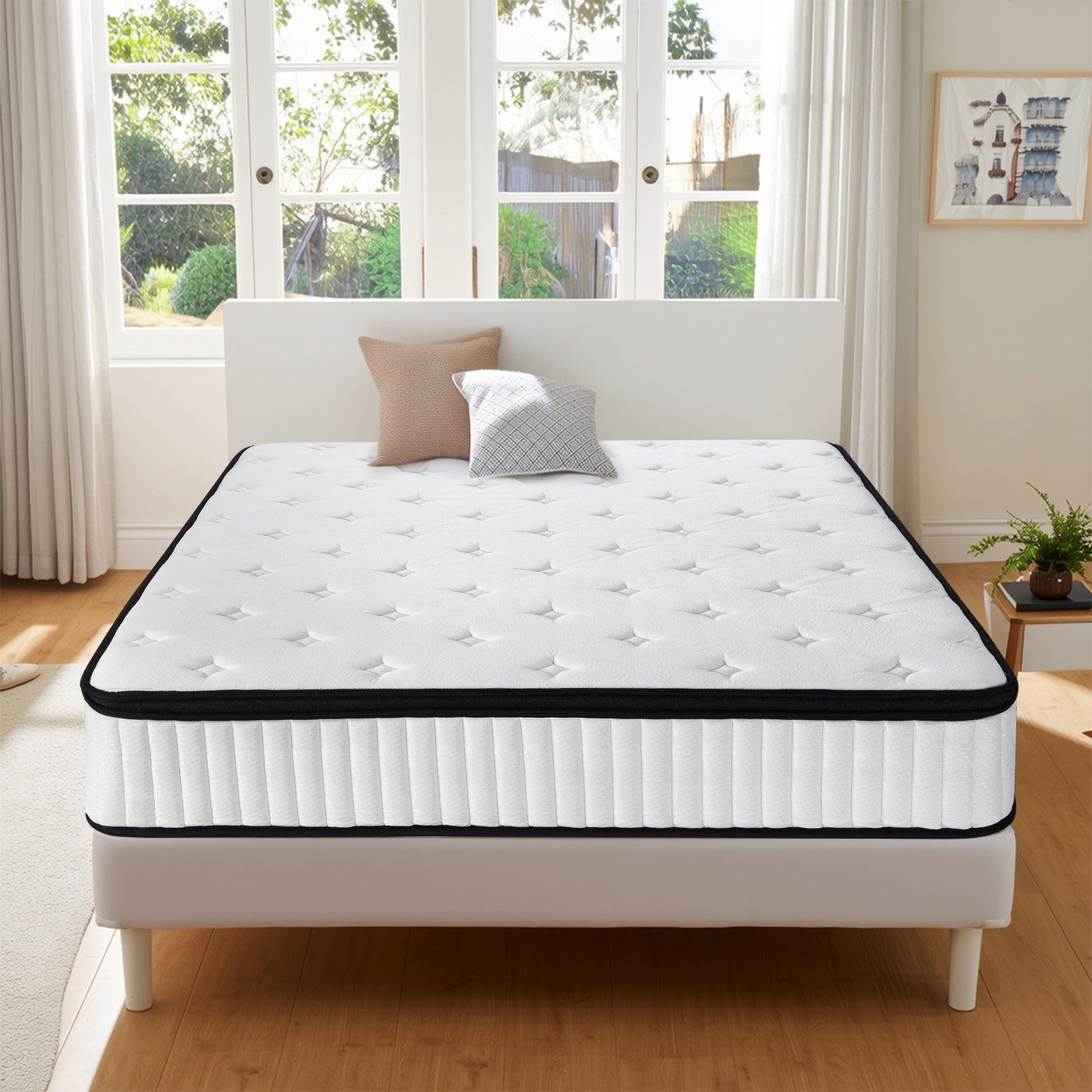 12″Queen Size In A Box Gel Memory Foam Pocket Spring Hybrid Mattress Medium Firm