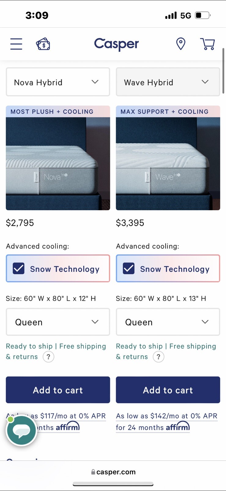 casper mattress queen