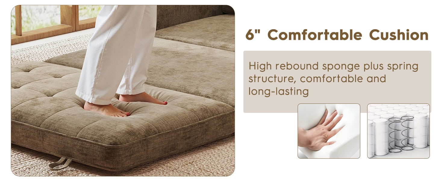55″ Convertible Folding Sofa Bed, Pull Out Couch Love Seat Sleeper Bed,