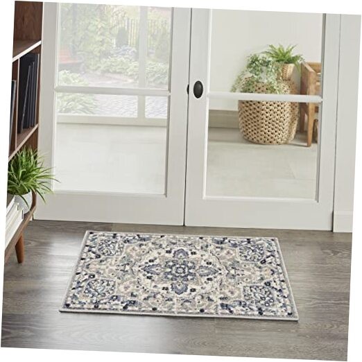 Nourison Alfombra de 1 pies 10 pulgadas x 2 pies 10 pulgadas, color gris