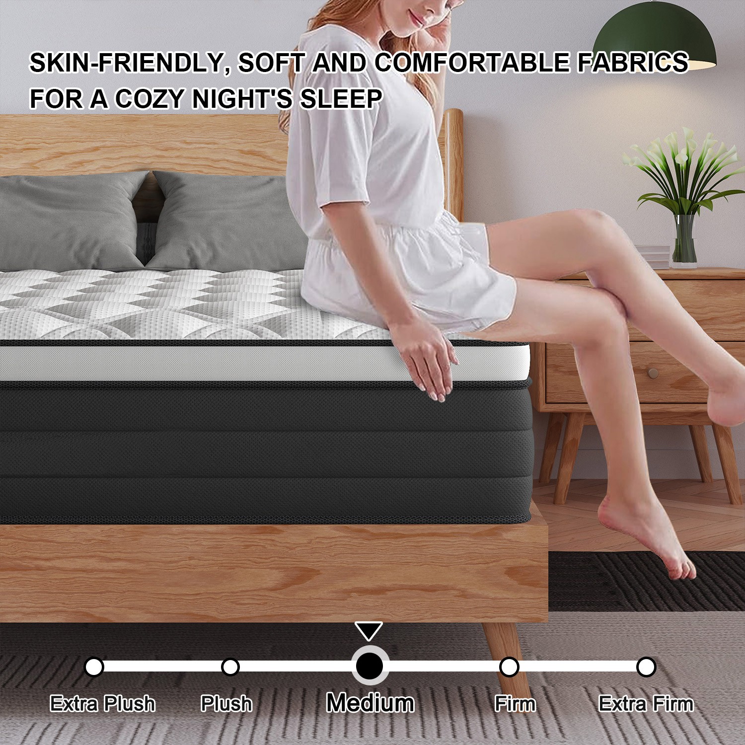 12″ 14″Twin Full Queen King Size Gel Memory Foam Spring Bed Mattress In A Box