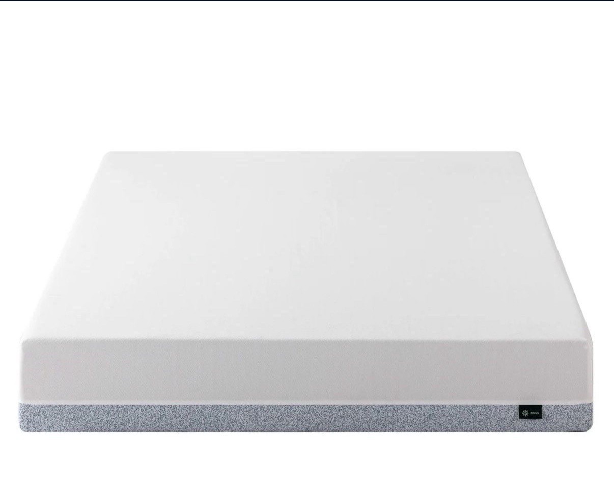 King mattress Zinus Cooling Green Tea 8″ Gel Memory Foam Mattress – White